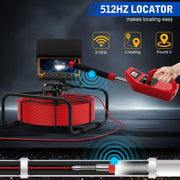 Octopusscan OS7DVE Sewer Inspection Camera – 512Hz Locator & Self-Leveling 7" Screen - Octopusscan