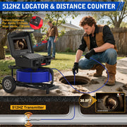 Octopusscan OS10DX1 Sewer Inspection Camera – 512Hz Locator, Self-Leveling & 246ft Cable - Octopusscan