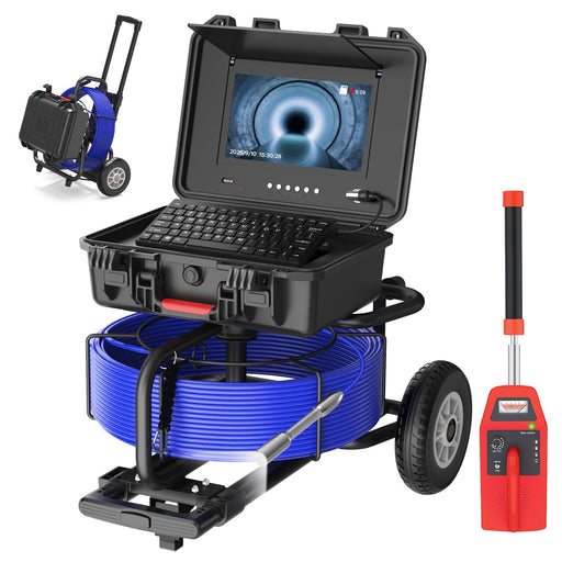 Octopusscan OS10DX1 Sewer Inspection Camera – 512Hz Locator, Self-Leveling & 246ft Cable - Octopusscan