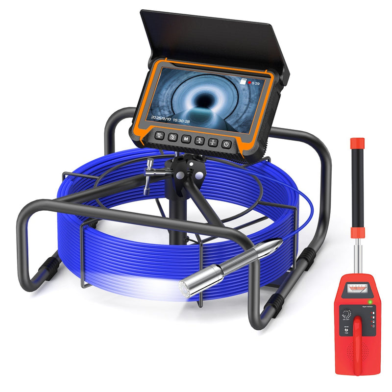 Octopusscan OS7DVE Sewer Inspection Camera – 512Hz Locator & Self-Leveling 7" Screen - Octopusscan