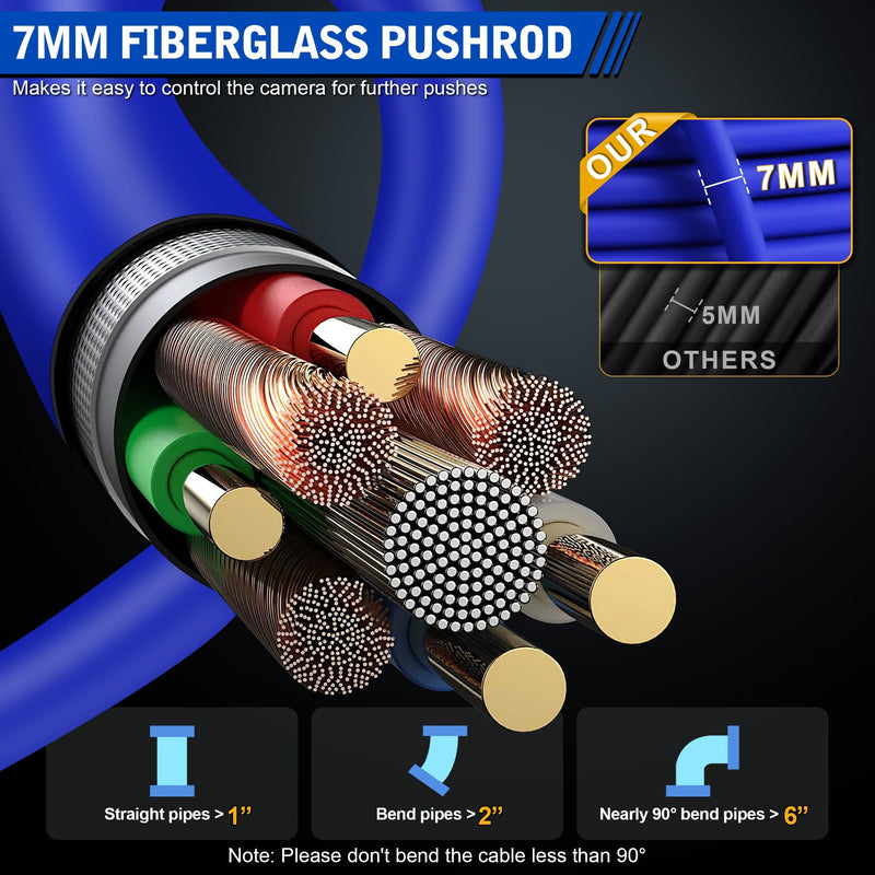 Octopusscan OS10DX1 Sewer Inspection Camera – 512Hz Locator, Self-Leveling & 246ft Cable - Octopusscan