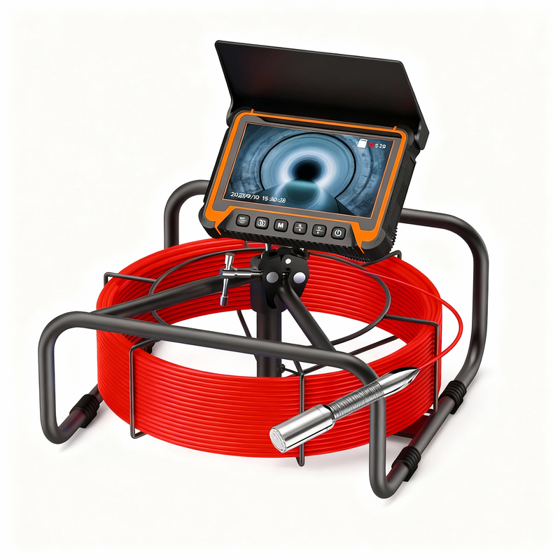 Octopusscan OS7DVE Sewer Inspection Camera – 512Hz Locator & Self-Leveling 7" Screen - Octopusscan