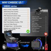 Octopusscan OS10DX1 Sewer Inspection Camera – 512Hz Locator, Self-Leveling & 246ft Cable - Octopusscan