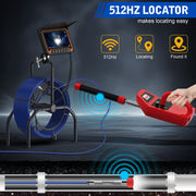 Octopusscan OS7DA Sewer Inspection Camera – 512Hz Locator & Self-Leveling 7" IPS Screen - Octopusscan